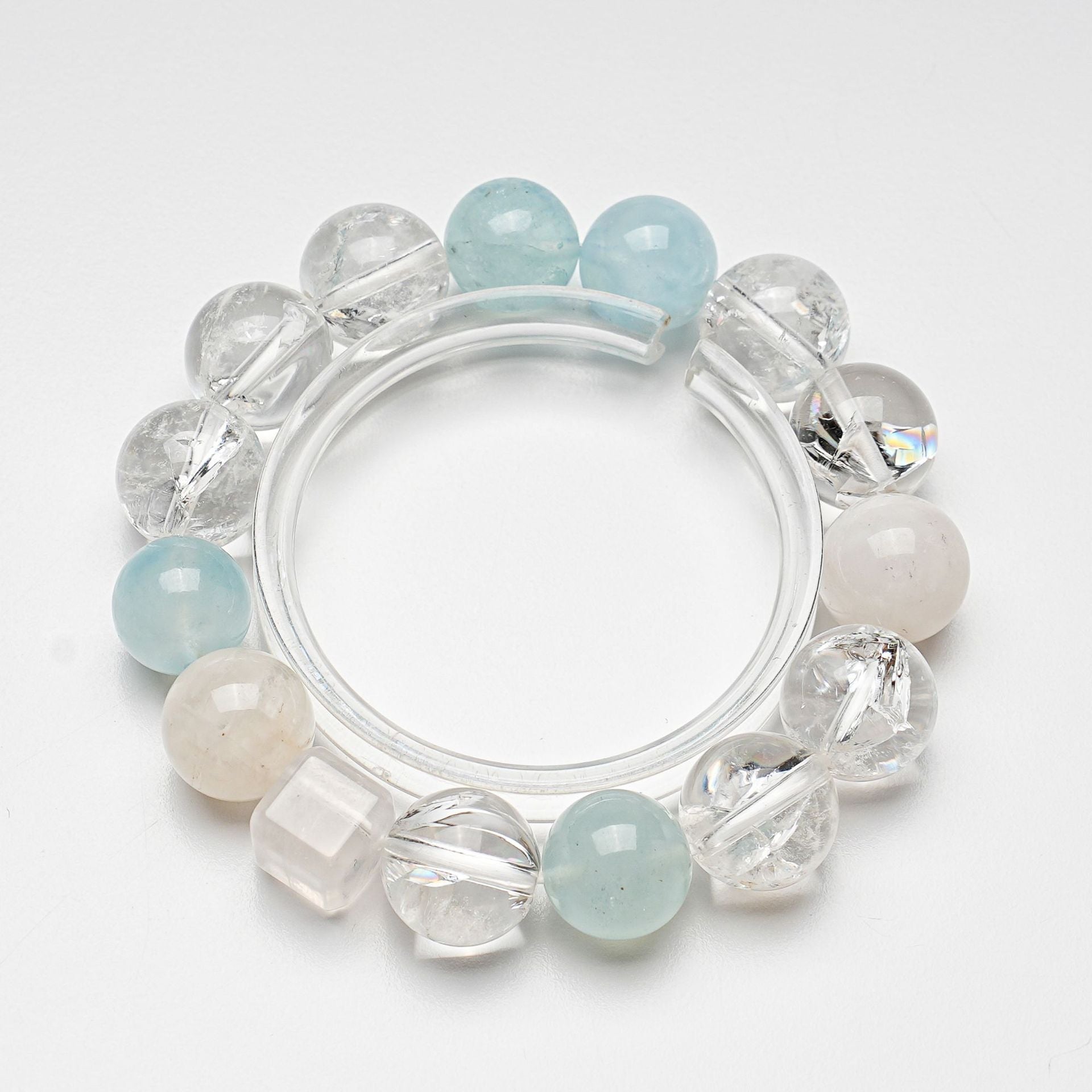 Natural Snowflake Ghost Bracelet Women's White Assay Aquamarine Fashion Bracelet
