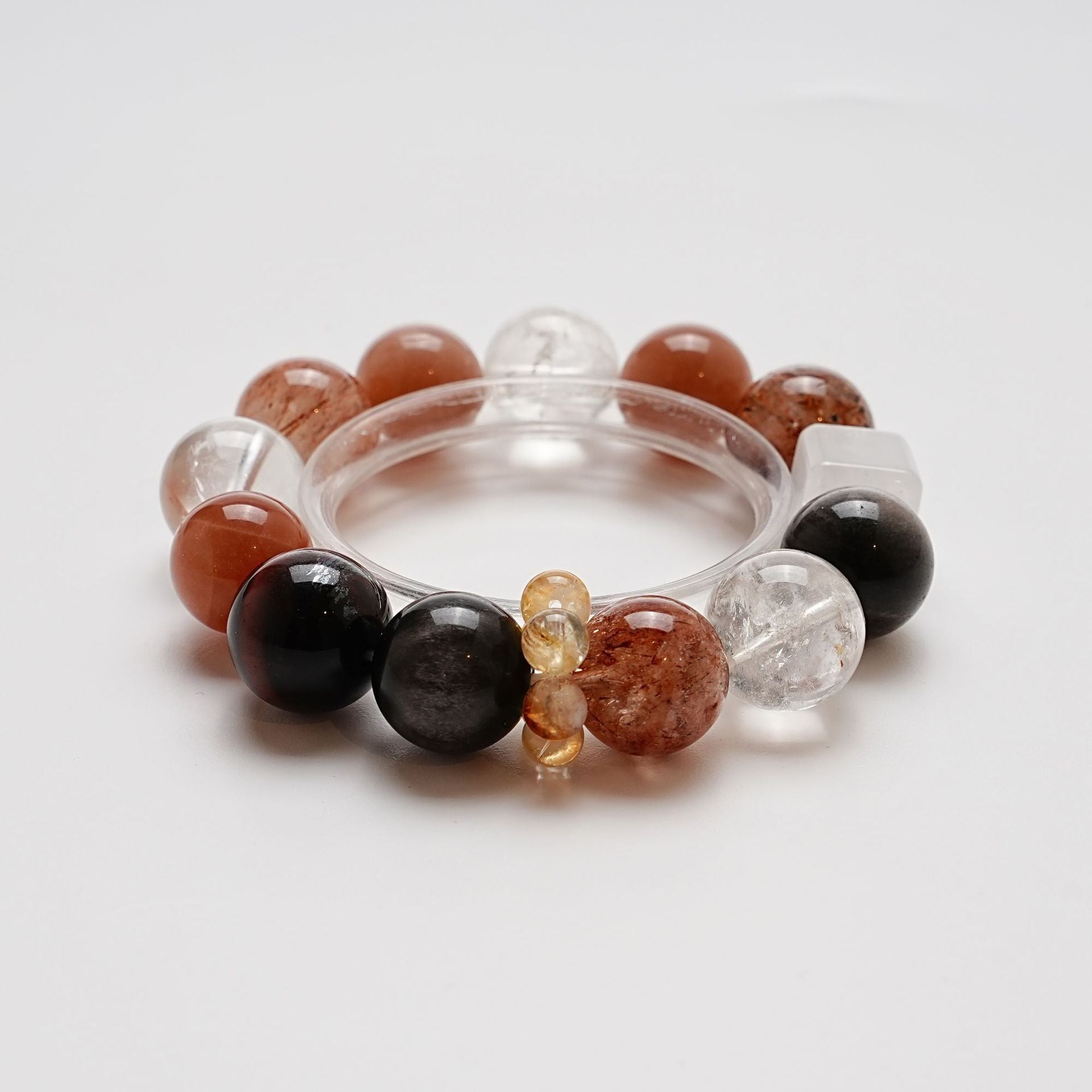 Natural Black Gold Super Seven Bracelet for Women Versatile White Crystal Orange Moonlight Bracelet