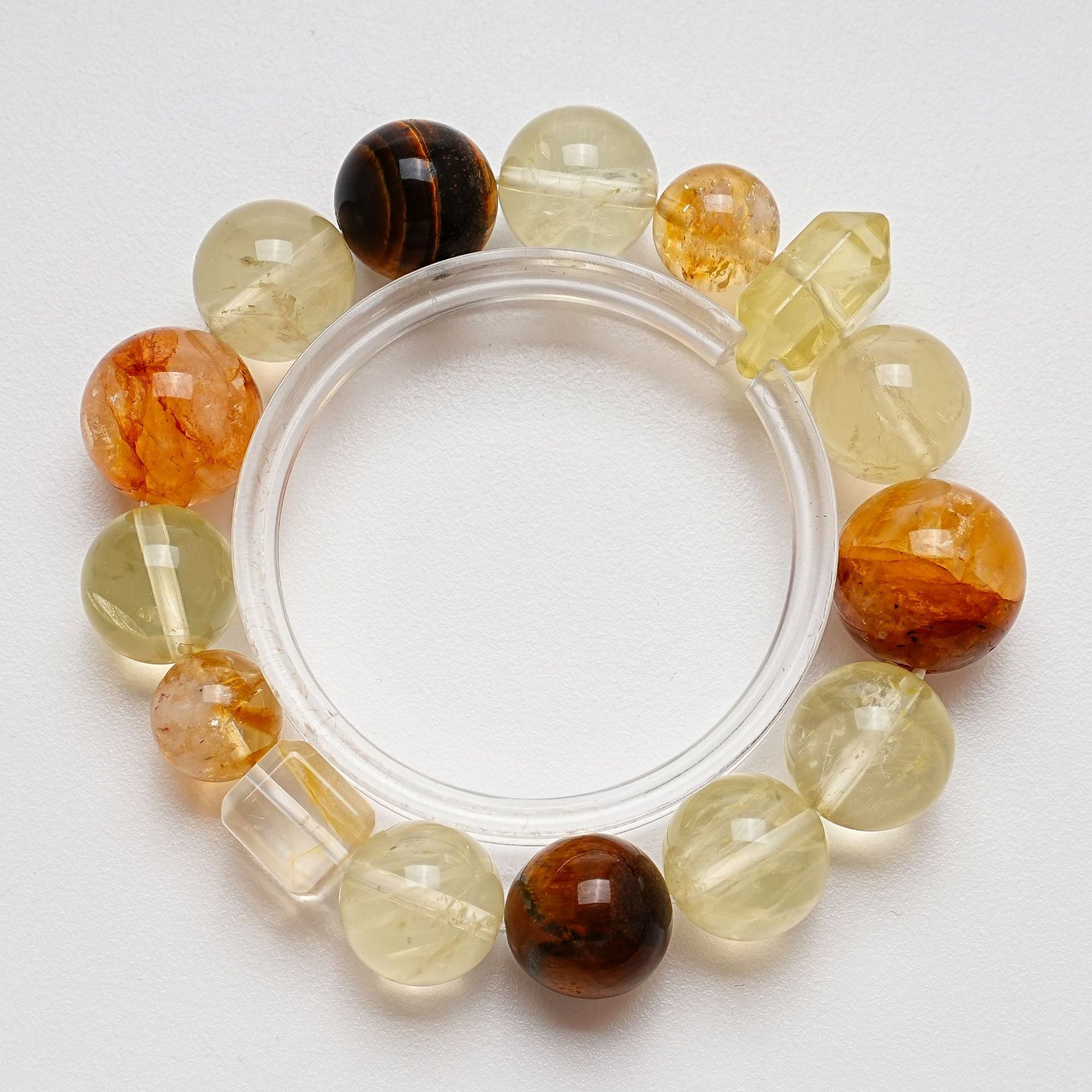 Natural Lemon Quartz Crystal Bracelet for Women Versatile High-Quality Yellow Tower Crystal Bracelet