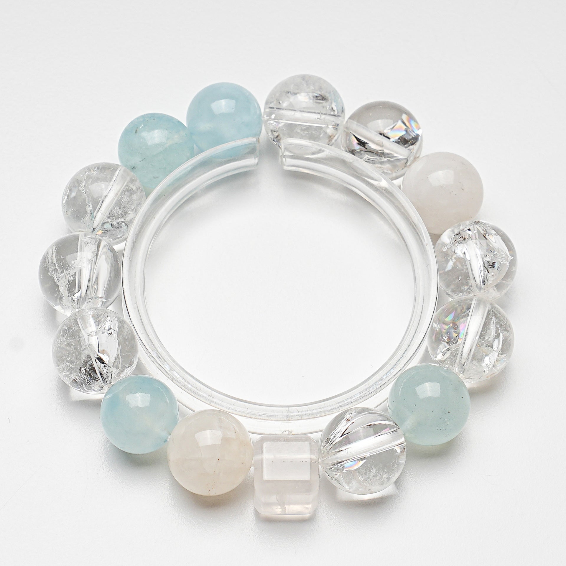 Natural Snowflake Ghost Bracelet Women's White Assay Aquamarine Fashion Bracelet