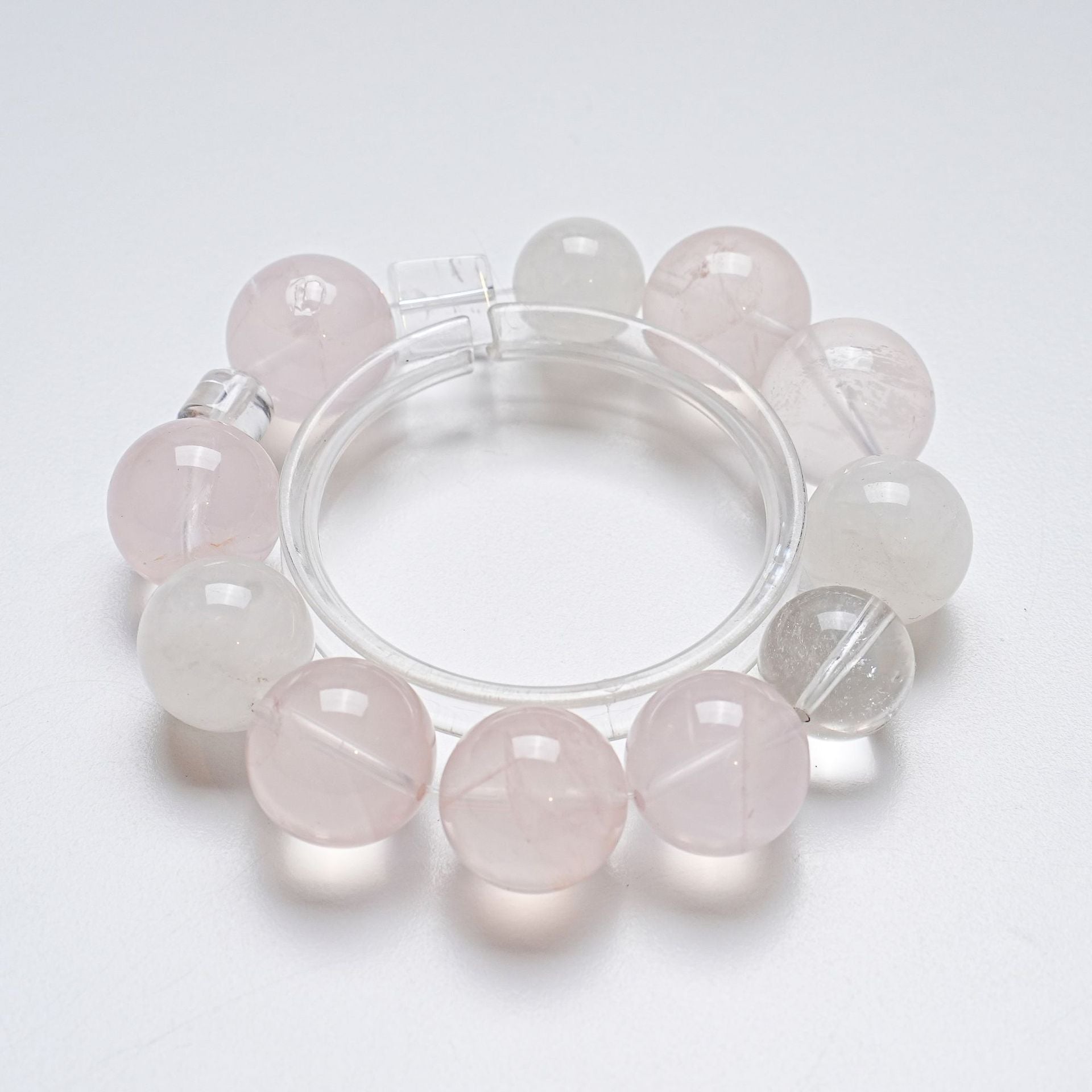Natural High-Quality Ice Orange Pink Crystal Bracelet for Women Versatile White Phantom Bracelet