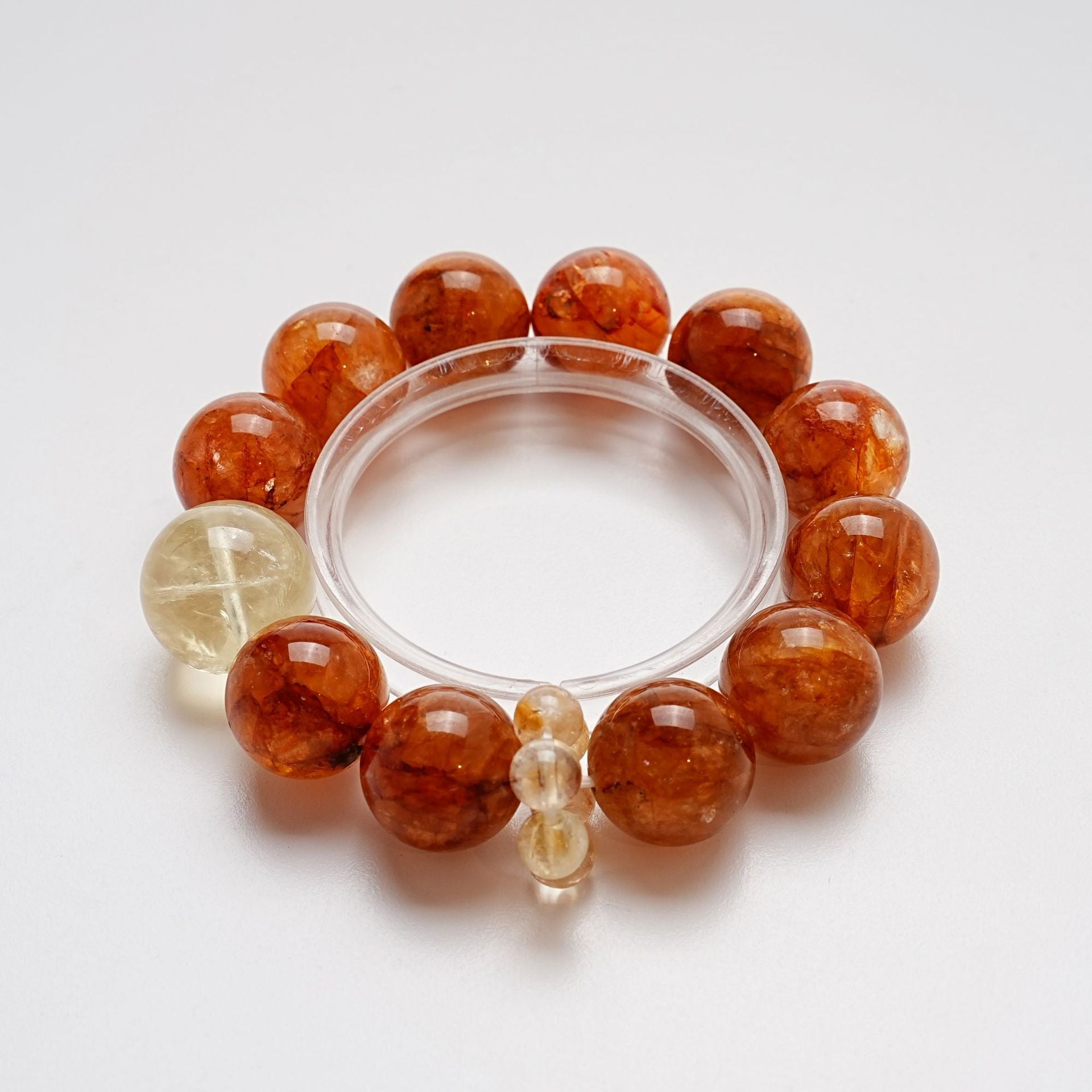 Natural Yellow Gum Flower Crystal Bracelet for Women Versatile Lemon Quartz Yellow Tower Gold Bracelet