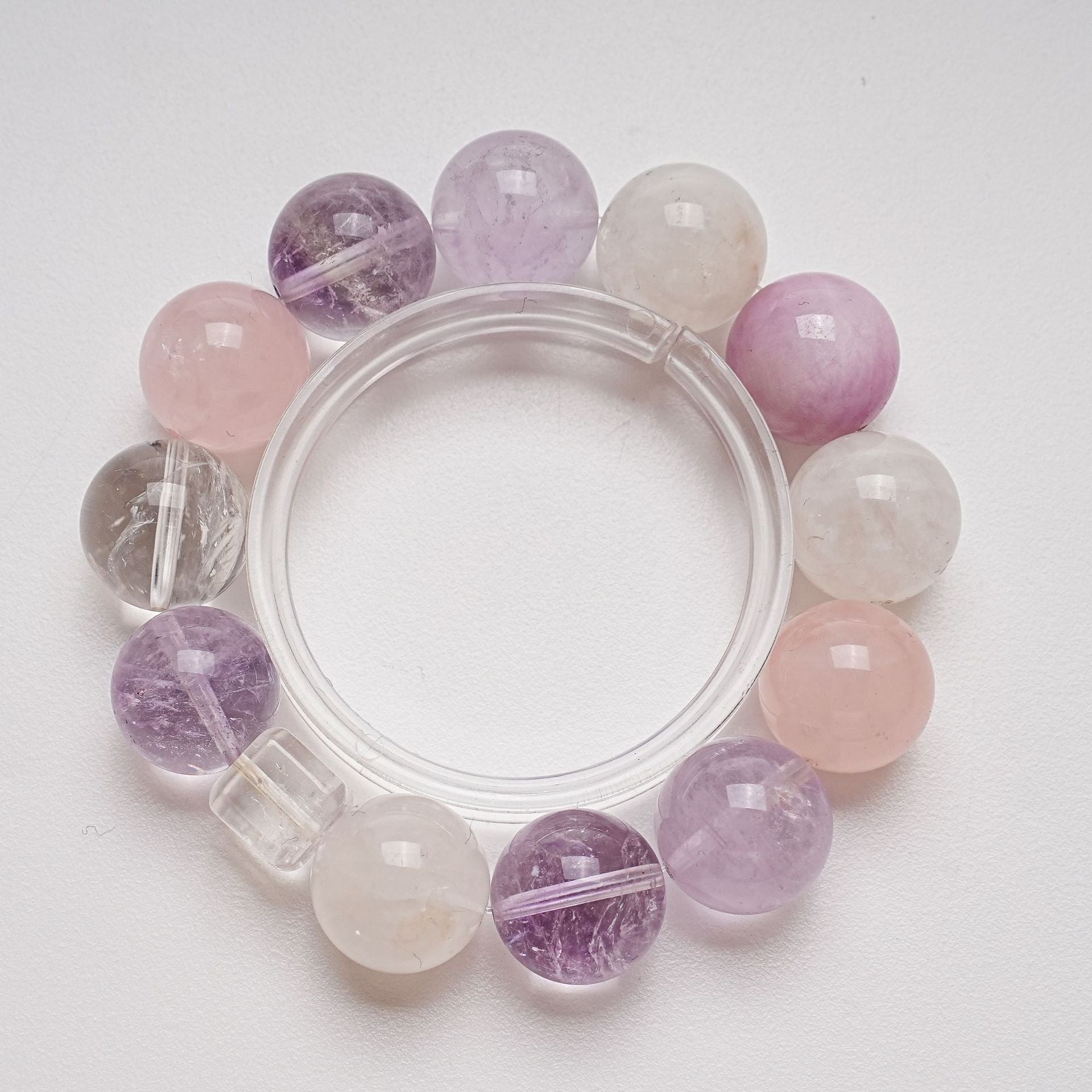 Natural White Crystal Bracelet for Women Versatile Lavender White Phantom Bracelet