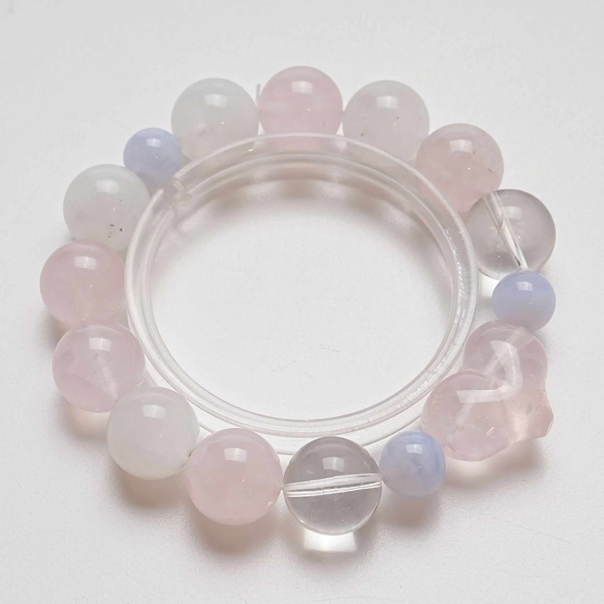 Natural Double A White Water Bracelet for Women Versatile Blue Vein Agate Blue Moonlight Bracelet