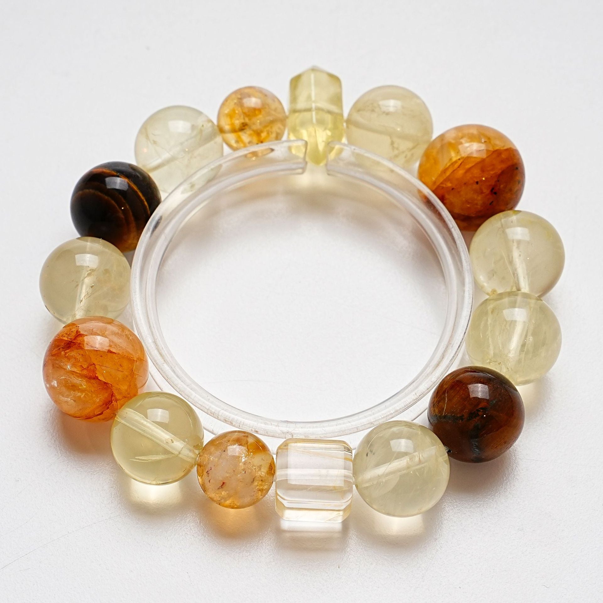 Natural Lemon Quartz Crystal Bracelet for Women Versatile High-Quality Yellow Tower Crystal Bracelet