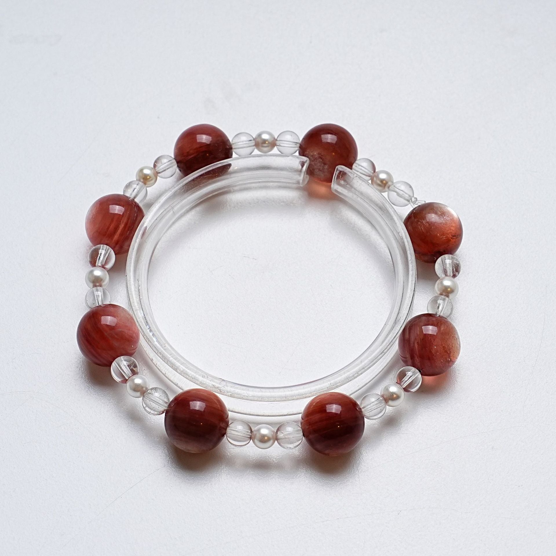 Natural Pink Lepidolite Crystal Bracelet for Women Single Loop Versatile Crystal Bracelet