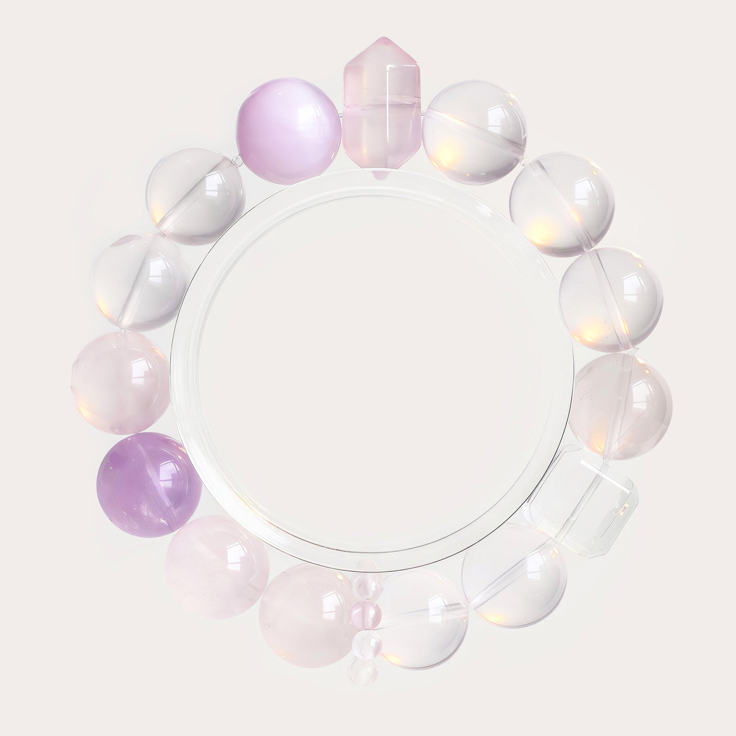 Natural Rose Quartz & Lavender Amethyst Bracelet – Healing Crystal Bracelet for Love & Self-Care
