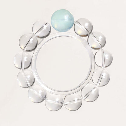 Aquamarine & Clear Quartz Bracelet – Natural Crystal Jewelry for Clarity and Inner Peace