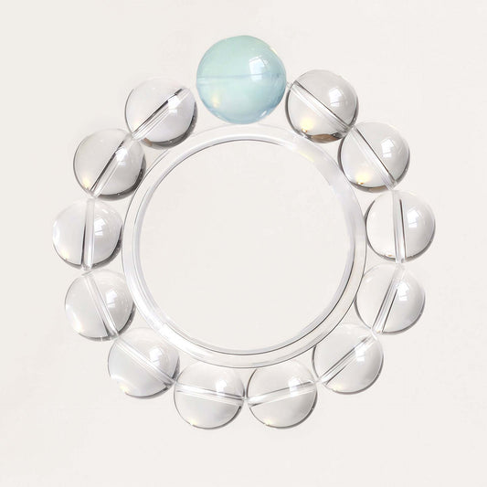 Aquamarine & Clear Quartz Bracelet – Natural Crystal Jewelry for Clarity and Inner Peace