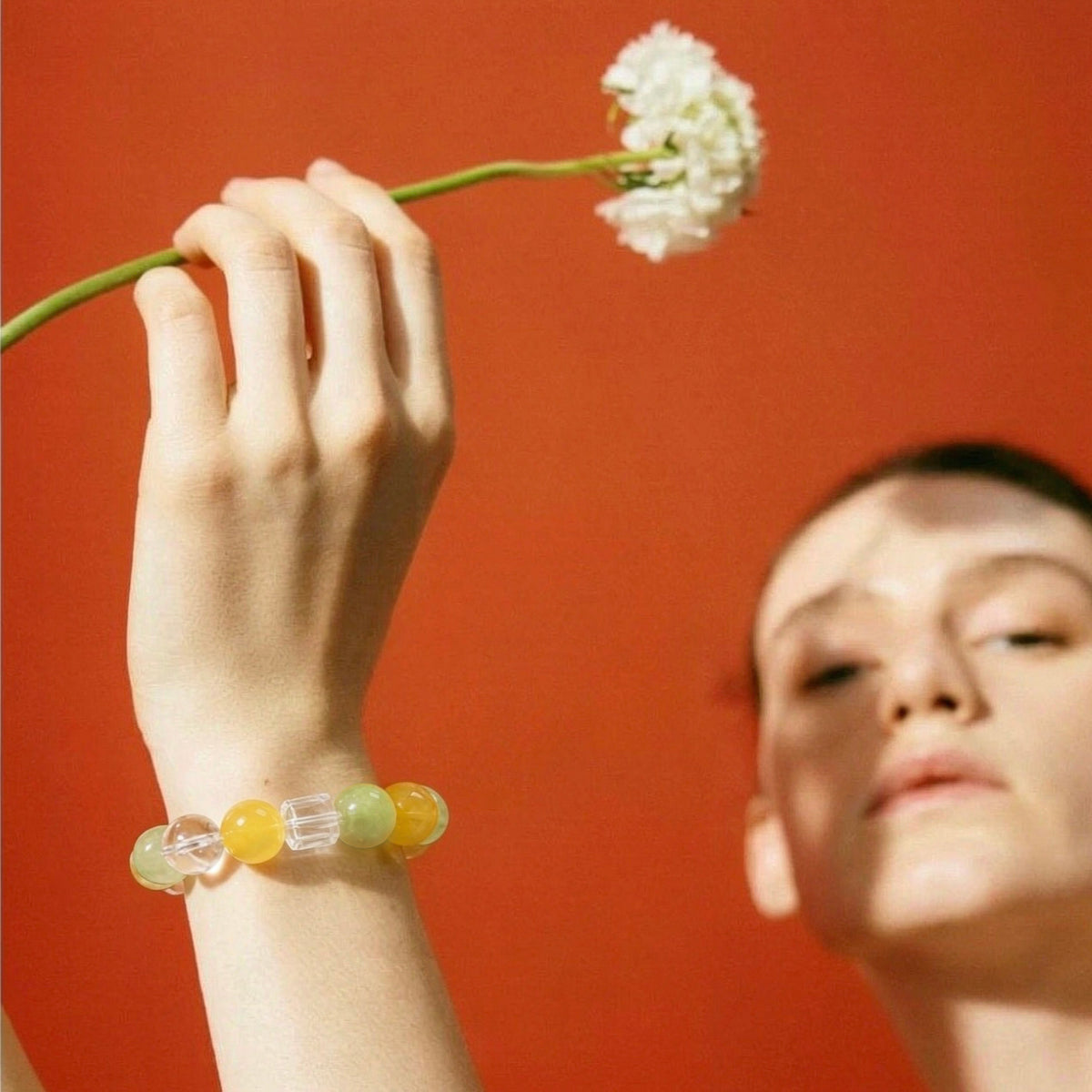 Yellow Agate & Green Fluorite Bracelet — Abundance & Growth