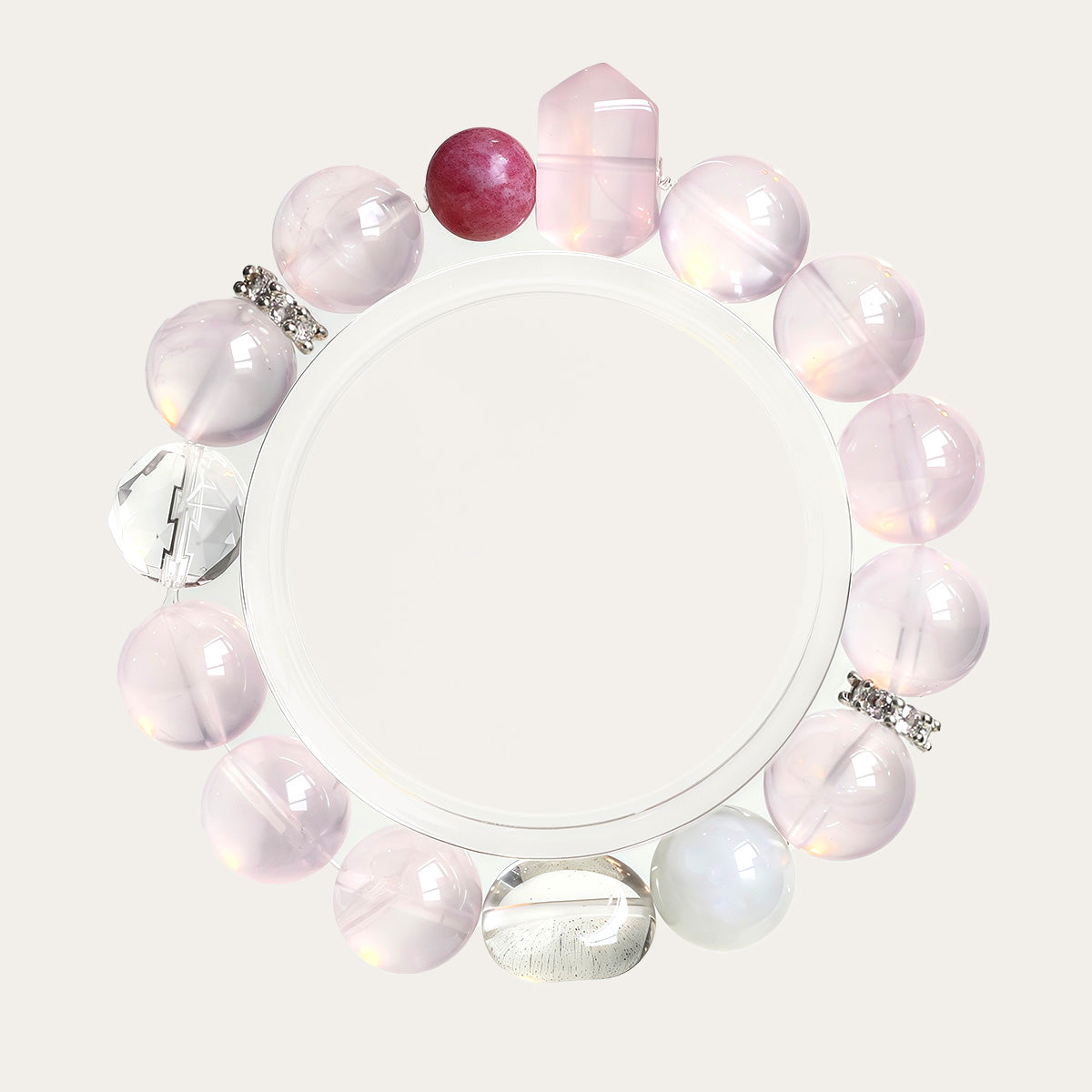 Rose Quartz & Rhodonite Bracelet – Natural Crystal Jewelry for Love and Self-Care