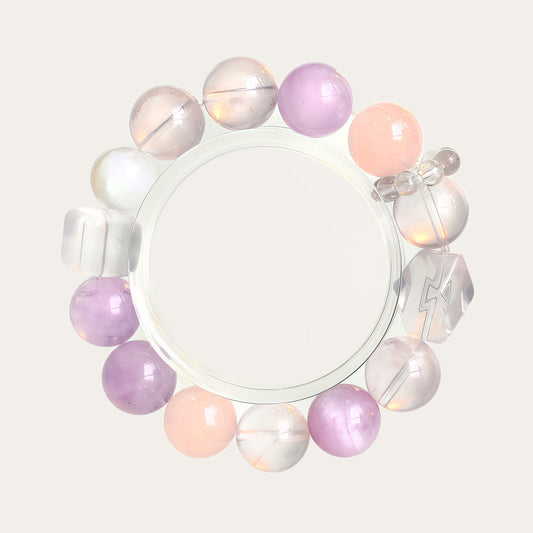 Lavender Amethyst & Rose Quartz Bracelet – Gentle Healing Crystal Jewelry