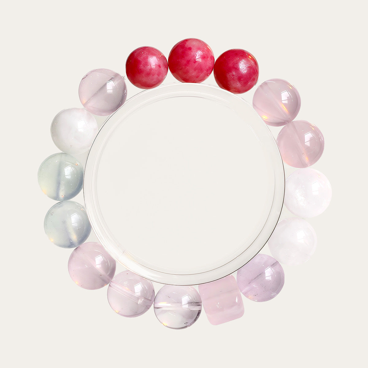 Браслет из розового кварца, аквамарина и родонита – украшения из натуральных кристаллов для любви и личностного роста.