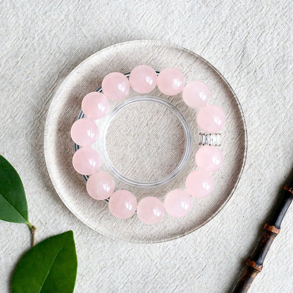 Rose Quartz natural crystal bracelet for love and self-care