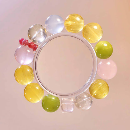 Aquamarine & Rose Quartz Bracelet — Love & Harmony