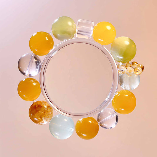 Yellow Agate & Green Fluorite Bracelet — Abundance & Growth