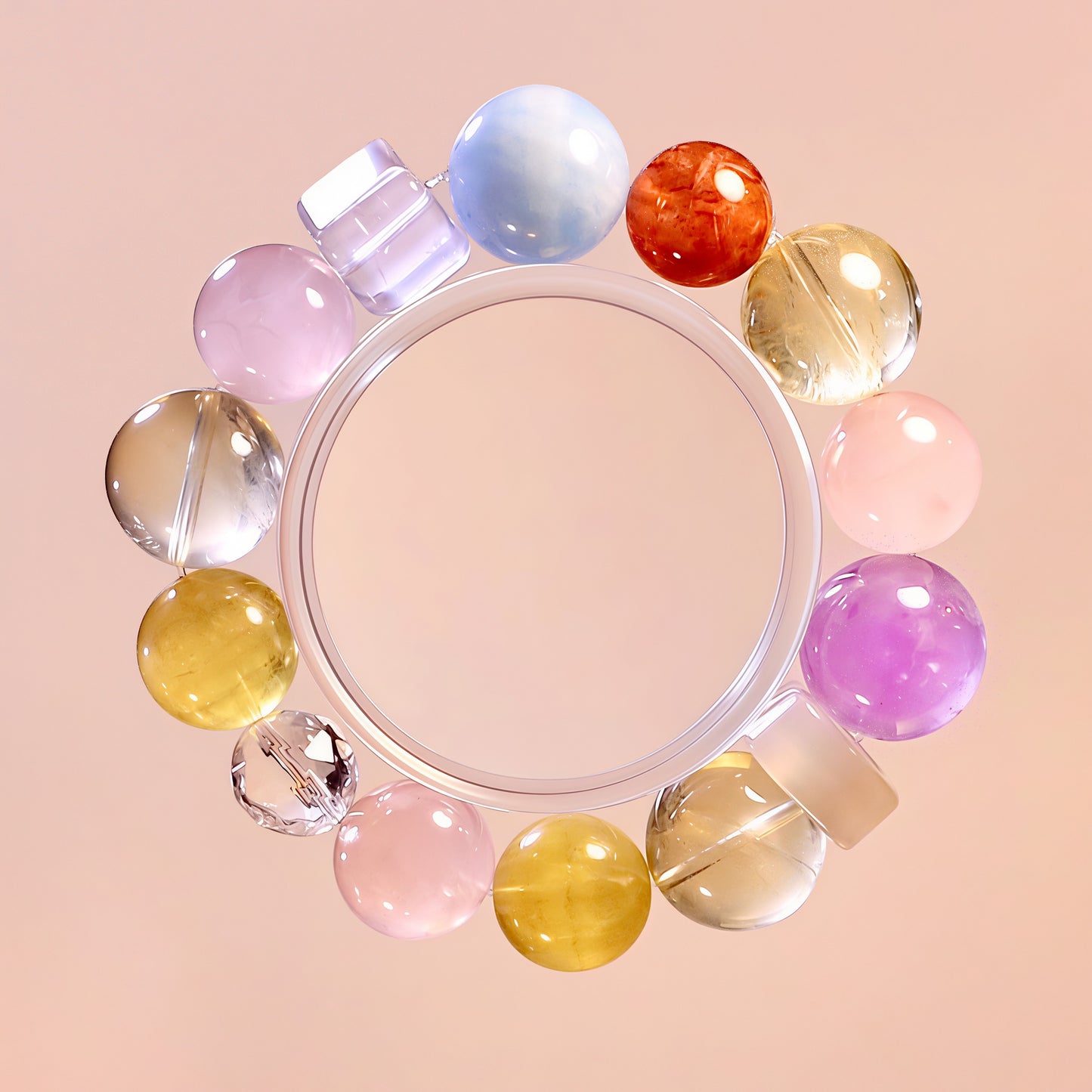 Multi-Stone Healing Bracelet – Chakra Balancing and Positive Energy