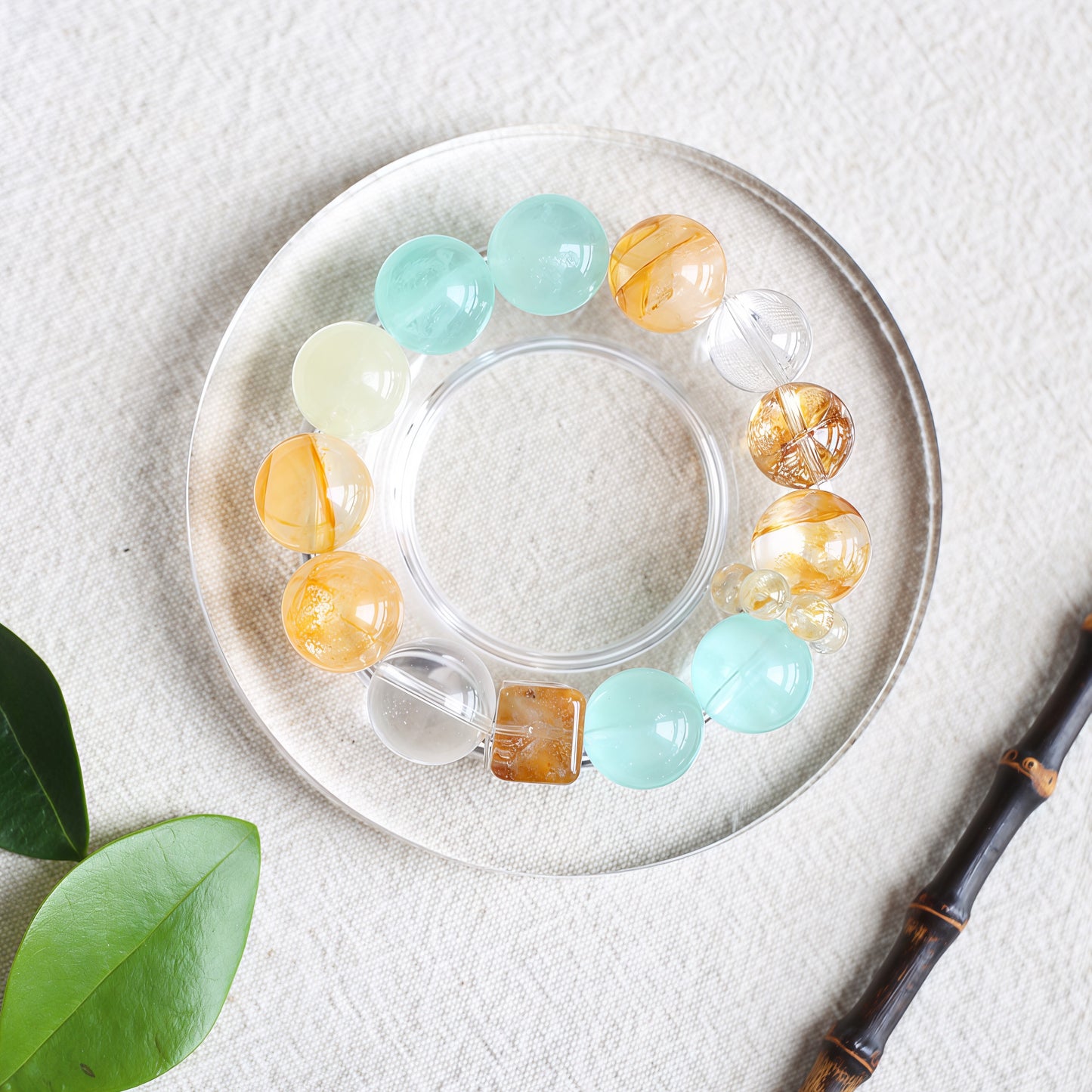 Green Fluorite & Citrine Bracelet – for Clarity and Positive Energy