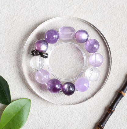 Uruguay Amethyst & Lepidolite Bracelet – for Peace and Emotional Healing