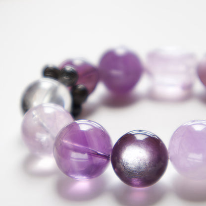 Uruguay Amethyst & Lepidolite Bracelet – for Peace and Emotional Healing