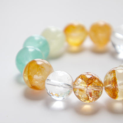 Green Fluorite & Citrine Bracelet – for Clarity and Positive Energy