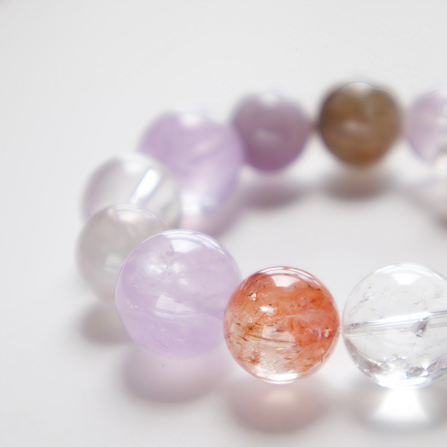 Lavender Quartz & Super Seven Bracelet – for Emotional Healing and Intuition