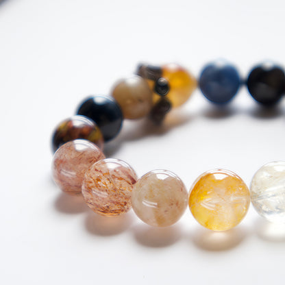 Tiger’s Eye & Kyanite Bracelet – Natural Crystal Jewelry for Confidence and Focus