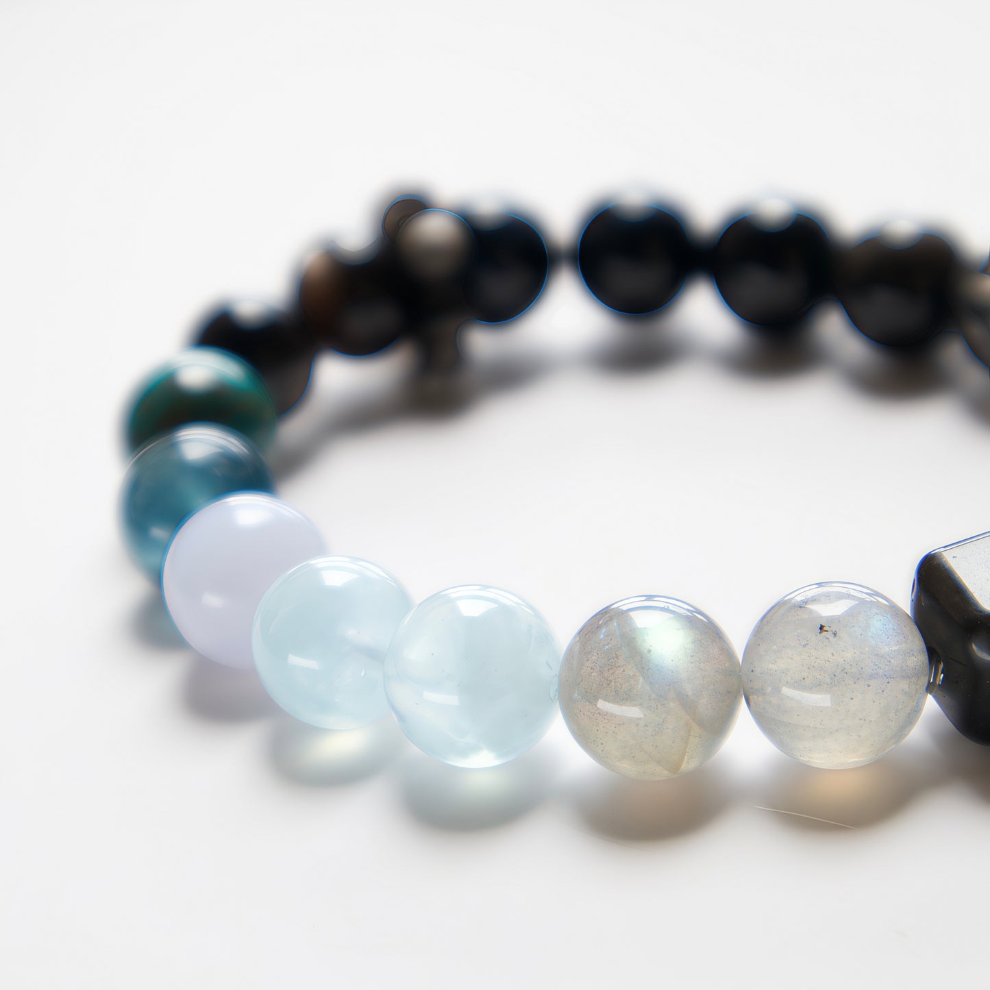 Flash Quartz & Blue Tiger’s Eye Bracelet – Natural Crystal Jewelry for Focus and Protection