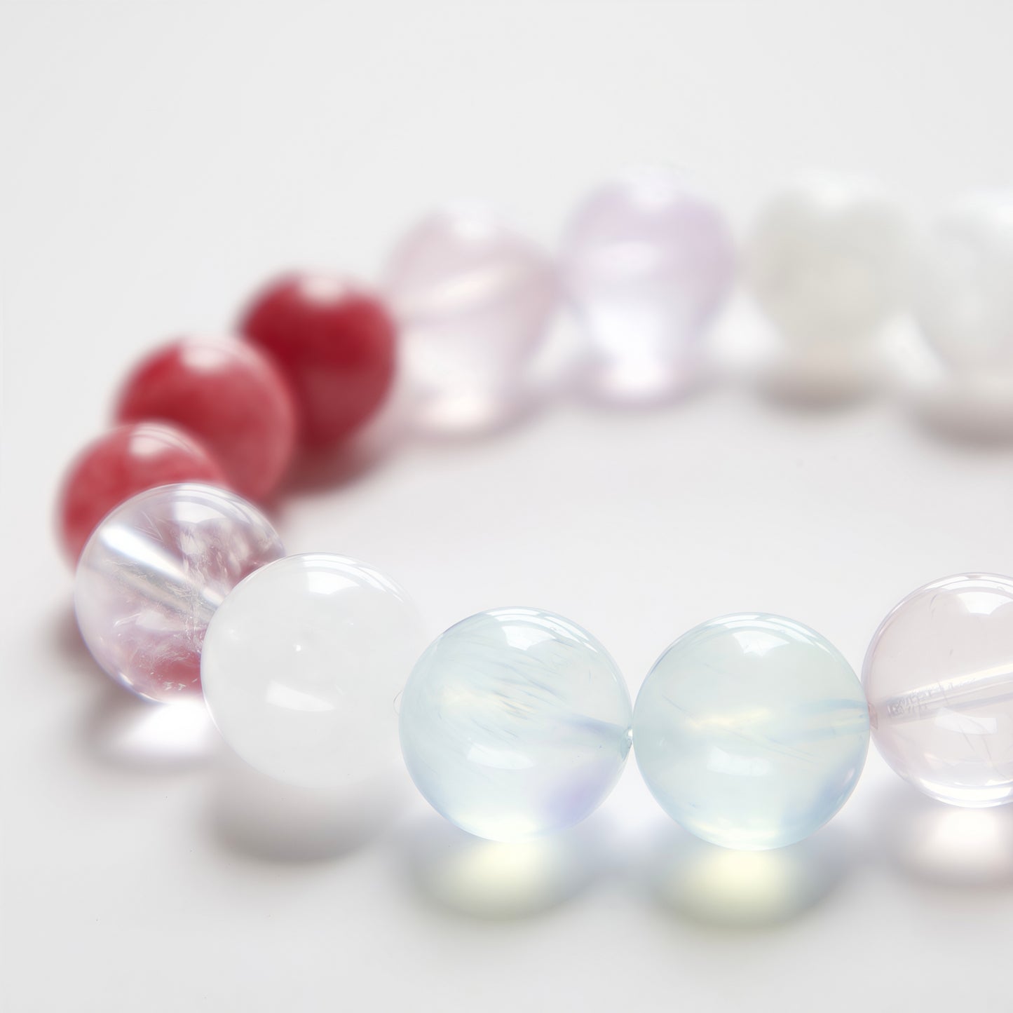 Rose Quartz, Aquamarine & Rhodonite Bracelet – Natural Crystal Jewelry for Love and Growth