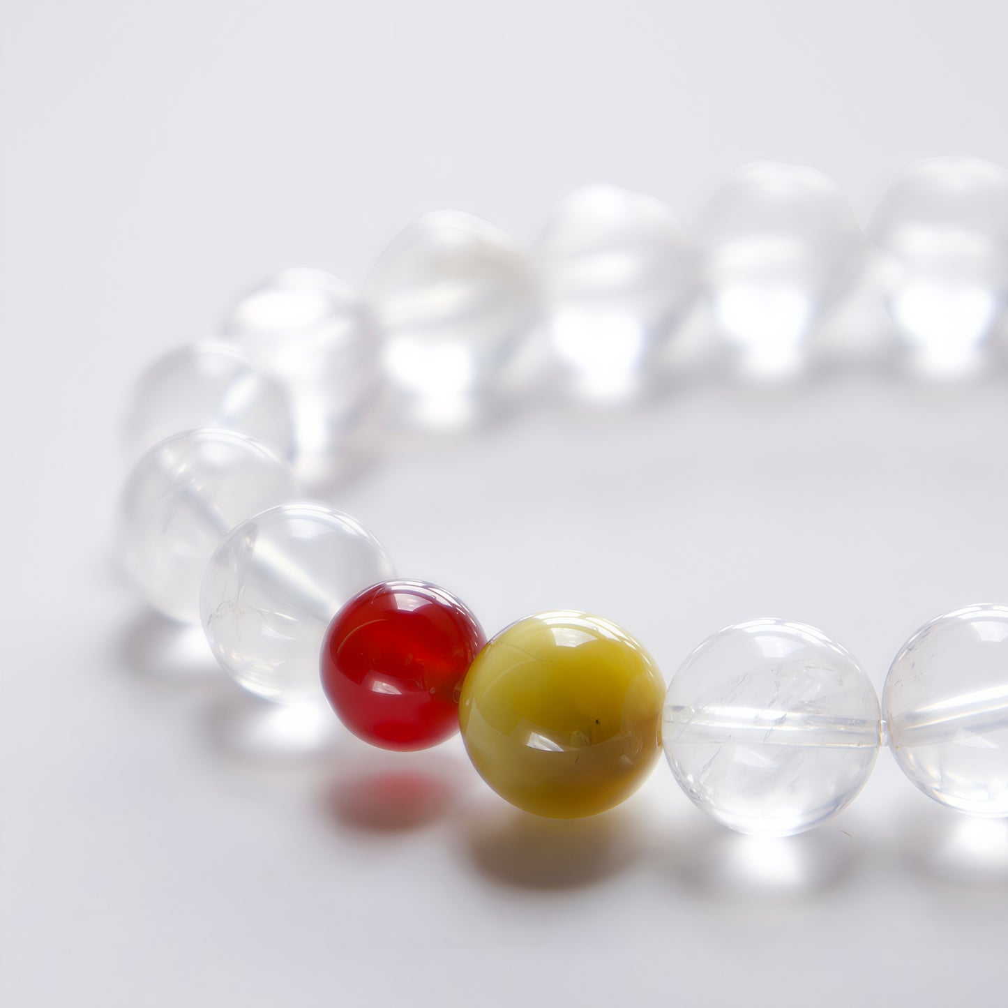 Gold Tiger's Eye, Rose Quartz & Red Agate Bracelet – Healing Crystal Jewelry with Silver Dividers
