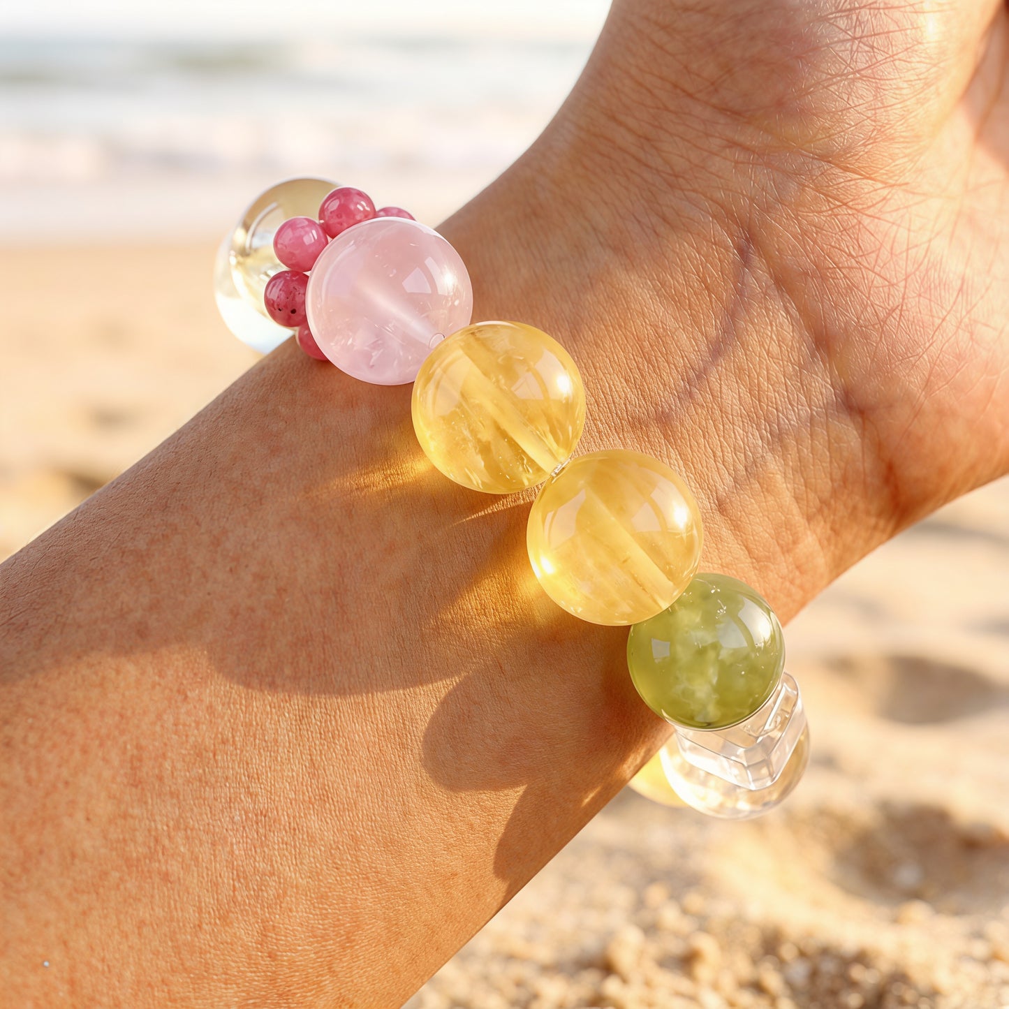 Aquamarine & Rose Quartz Bracelet – for Love and Emotional Calm