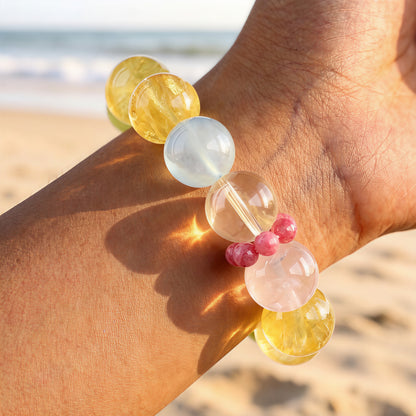 Aquamarine & Rose Quartz Bracelet – for Love and Emotional Calm