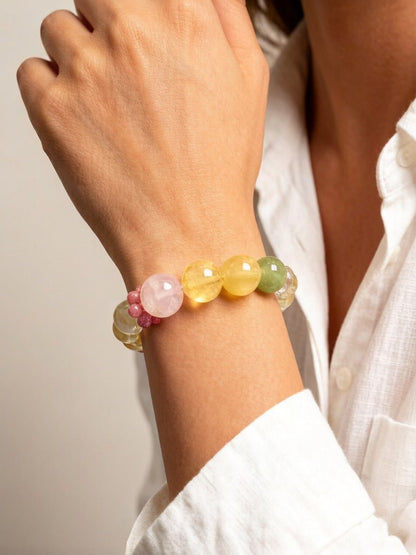 Aquamarine & Rose Quartz Bracelet – for Love and Emotional Calm