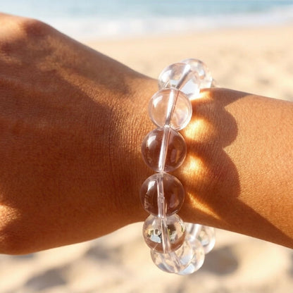 Aquamarine & Clear Quartz Bracelet – Natural Crystal Jewelry for Clarity and Inner Peace