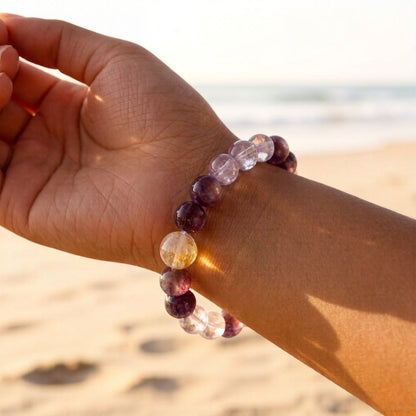 Lepidolite & Amethyst  – Natural Crystal Jewelry for Joy and Emotional Healing