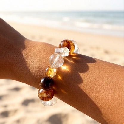 Tiger’s Eye & Citrine Bracelet – Natural Crystal Jewelry for Confidence and Abundance