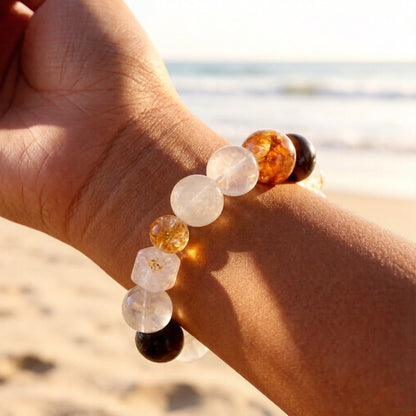 Tiger’s Eye & Citrine Bracelet – Natural Crystal Jewelry for Confidence and Abundance