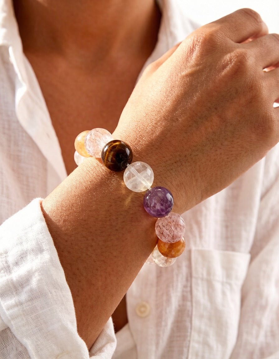 Tiger’s Eye & Citrine Bracelet – Natural Crystal Jewelry for Confidence and Abundance