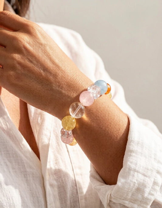 Multi-Stone Healing Bracelet – Chakra Balancing and Positive Energy