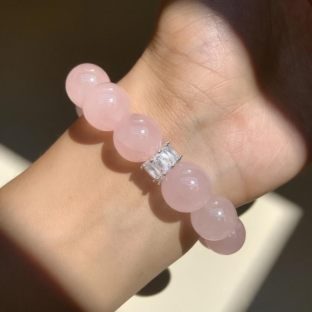 Rose Quartz Bracelet – Natural Crystal Jewelry for Love and Self-Care
