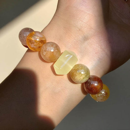Tiger’s Eye & Black Gold Super Seven Bracelet – Natural Crystal Jewelry for Power and Protection