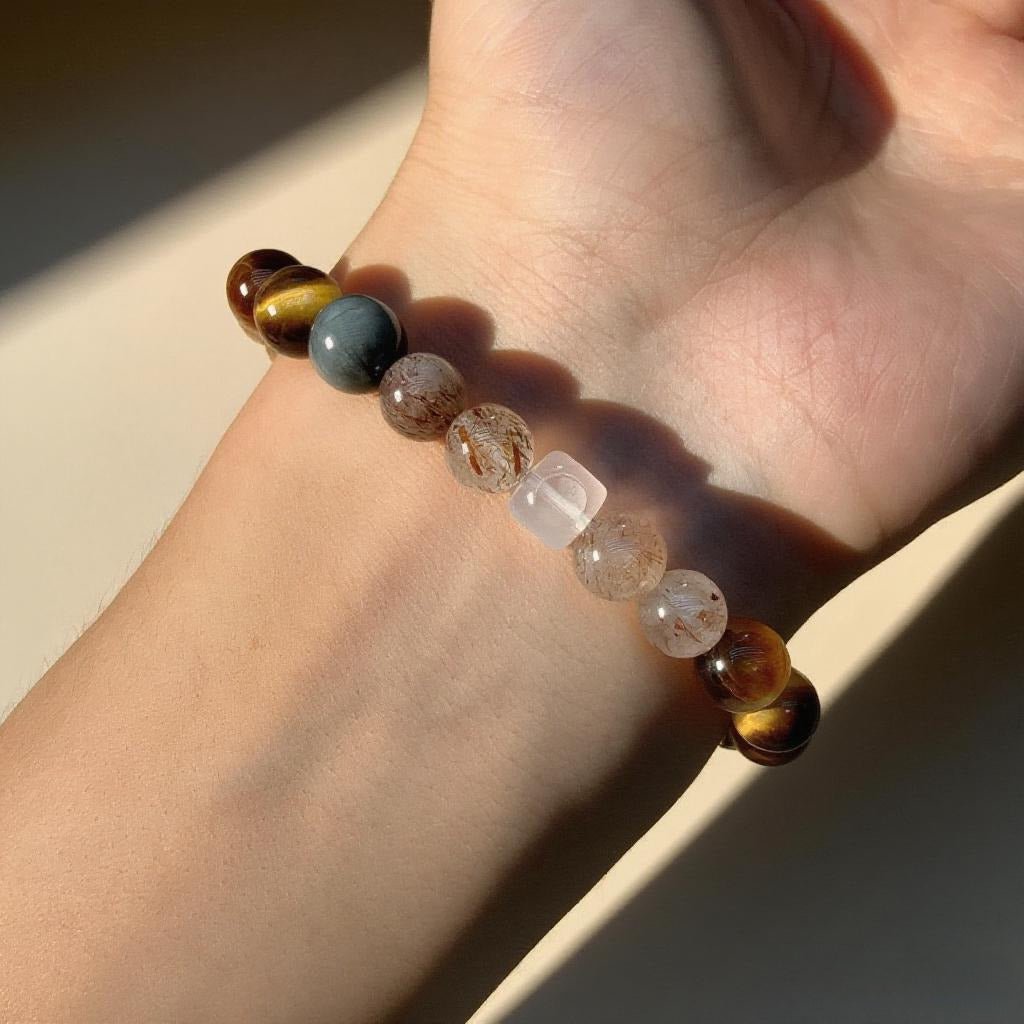 Yellow Tiger’s Eye & Lemon Quartz Bracelet – Natural Crystal Jewelry for Confidence and Abundance
