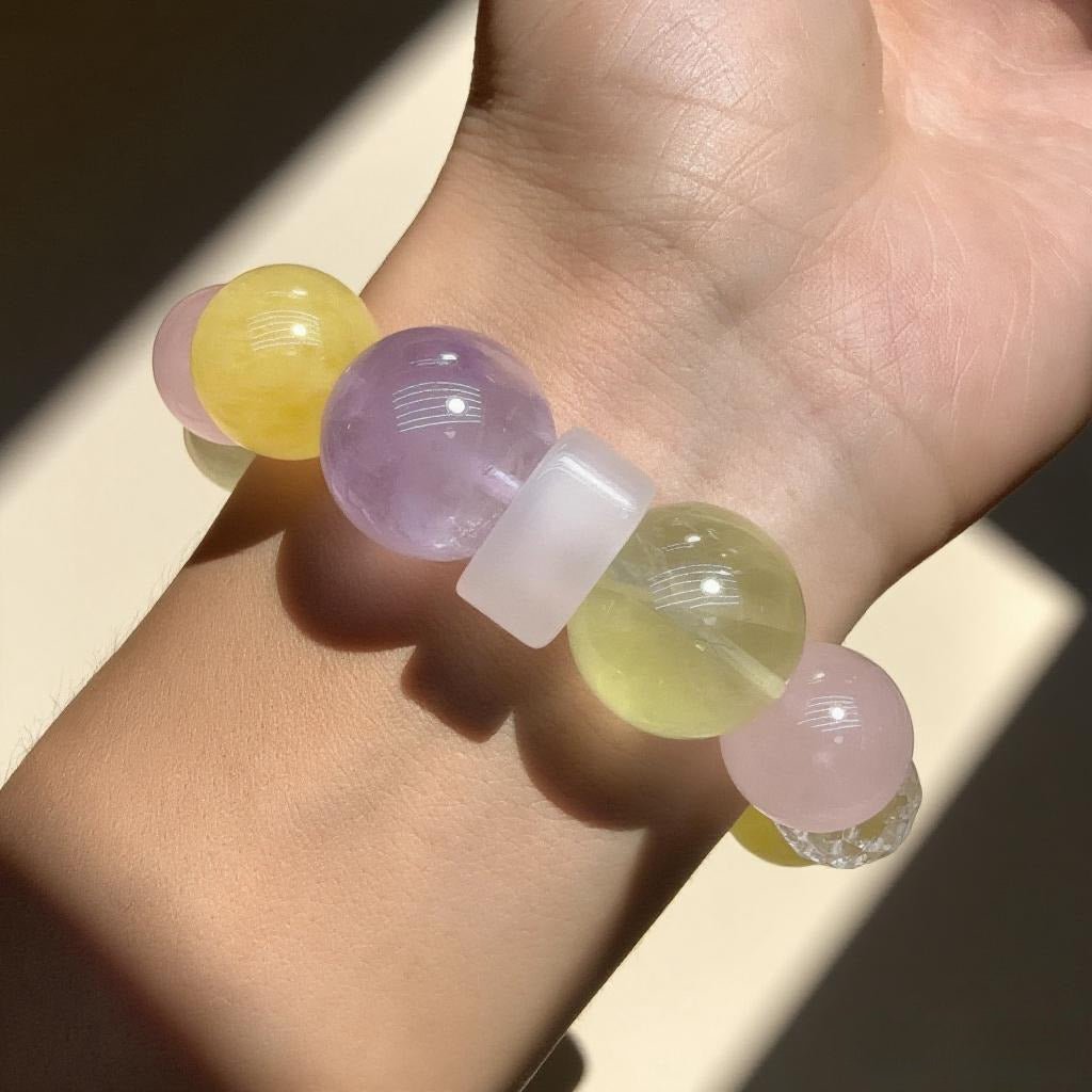 Multi-Stone Healing Bracelet – Chakra Balancing and Positive Energy