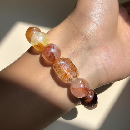 Blood Agate & Citrine Bracelet – Natural Crystal Jewelry for Vitality and Protection