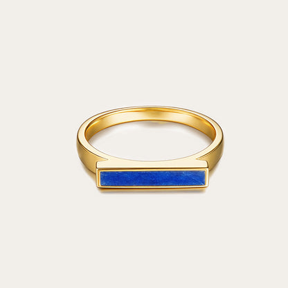 925Silver Lapis Lazuli Ring ins Stackable Rings Exquisite Light Luxury Niche Y2K Versatile High-Quality Silver Ring