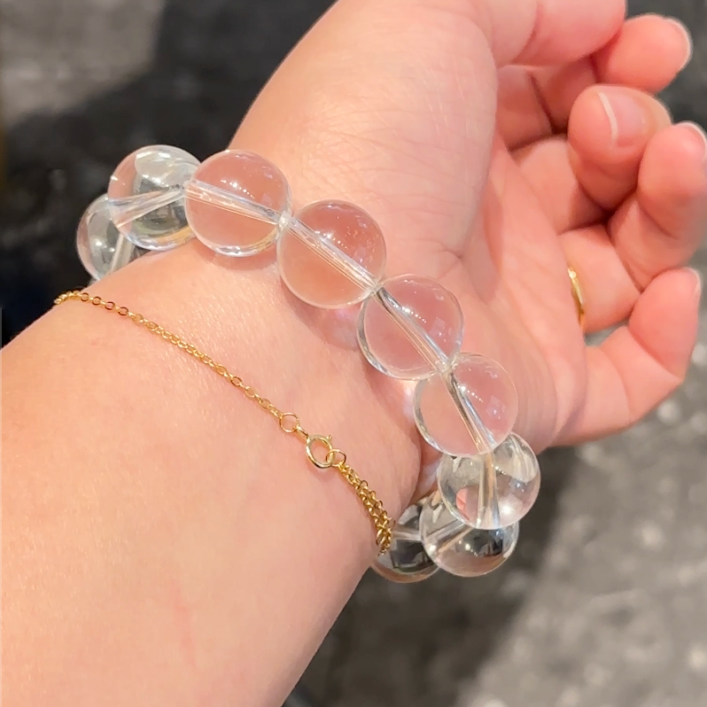 Aquamarine & Clear Quartz Bracelet – Natural Crystal Jewelry for Clarity and Inner Peace