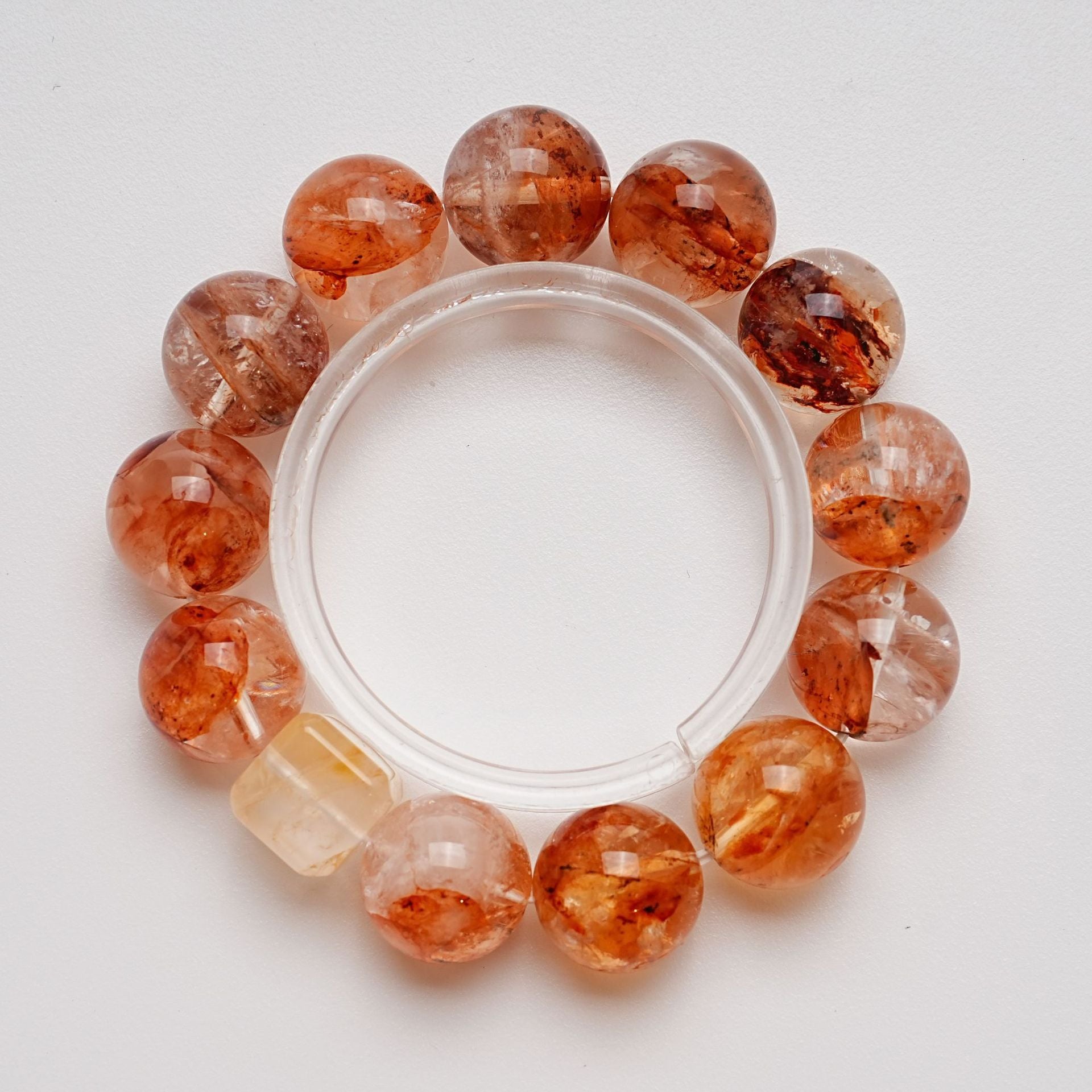 Natural Red Gum Flower Crystal Bracelet for Women Versatile High-End Red Gum Flower Bracelet