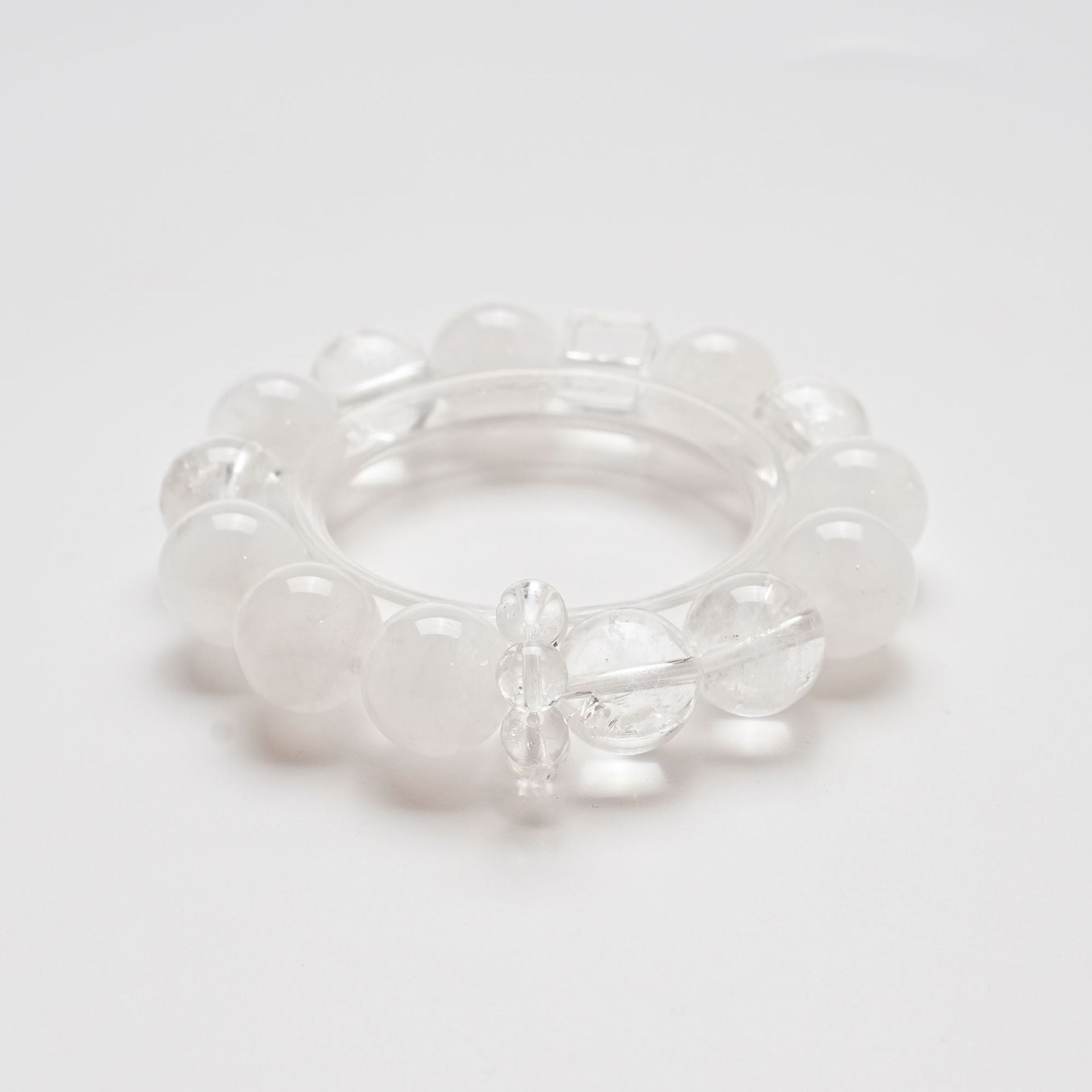 Natural White Phantom Stone Bracelet for Women Versatile White Azeztulite Crystal Bracelet