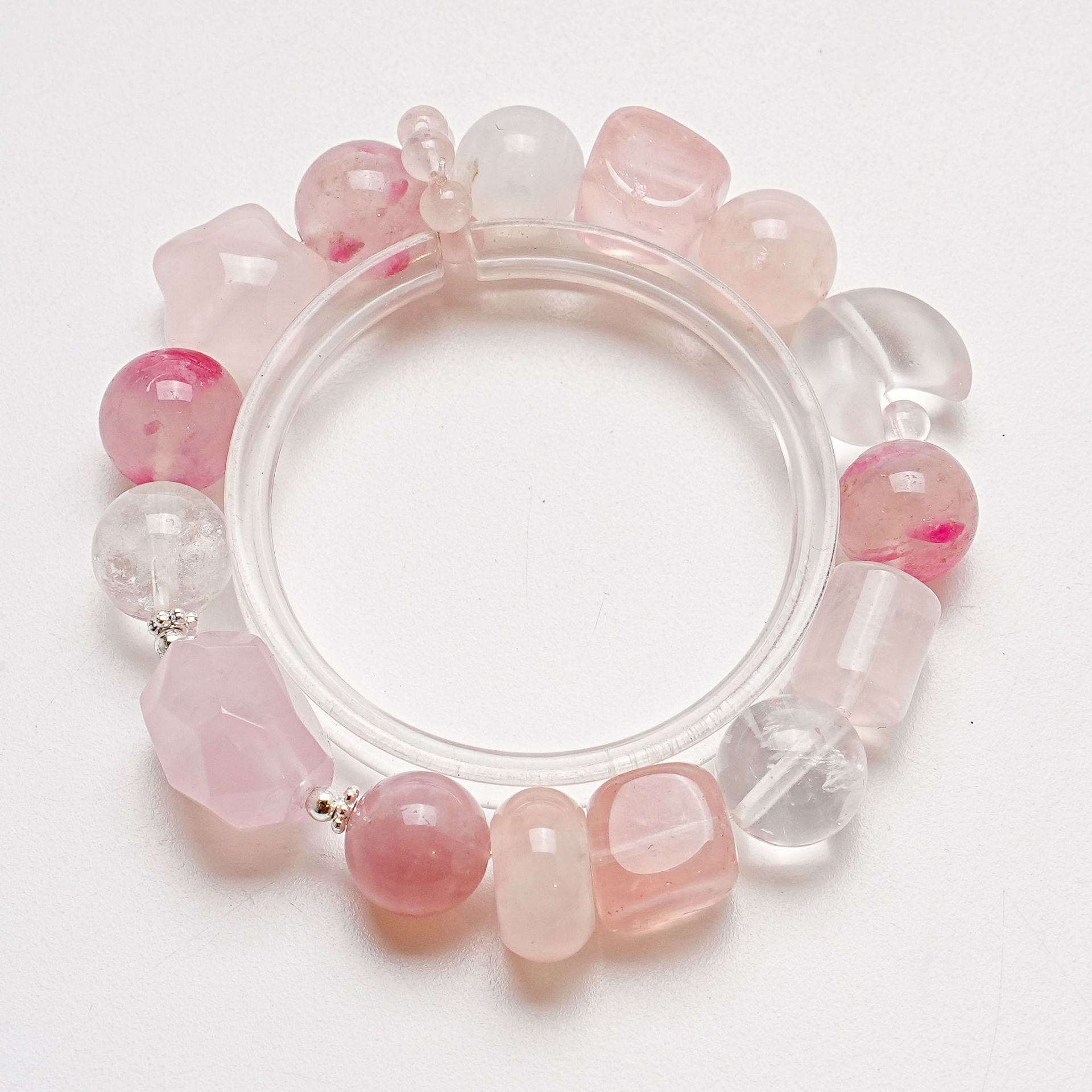 Natural Horse Pink Crystal Bracelet for Women Purple Horse Pink Cherry Blossom Rain White Phantom Pink Moonlight Pink Crystal Bracelet