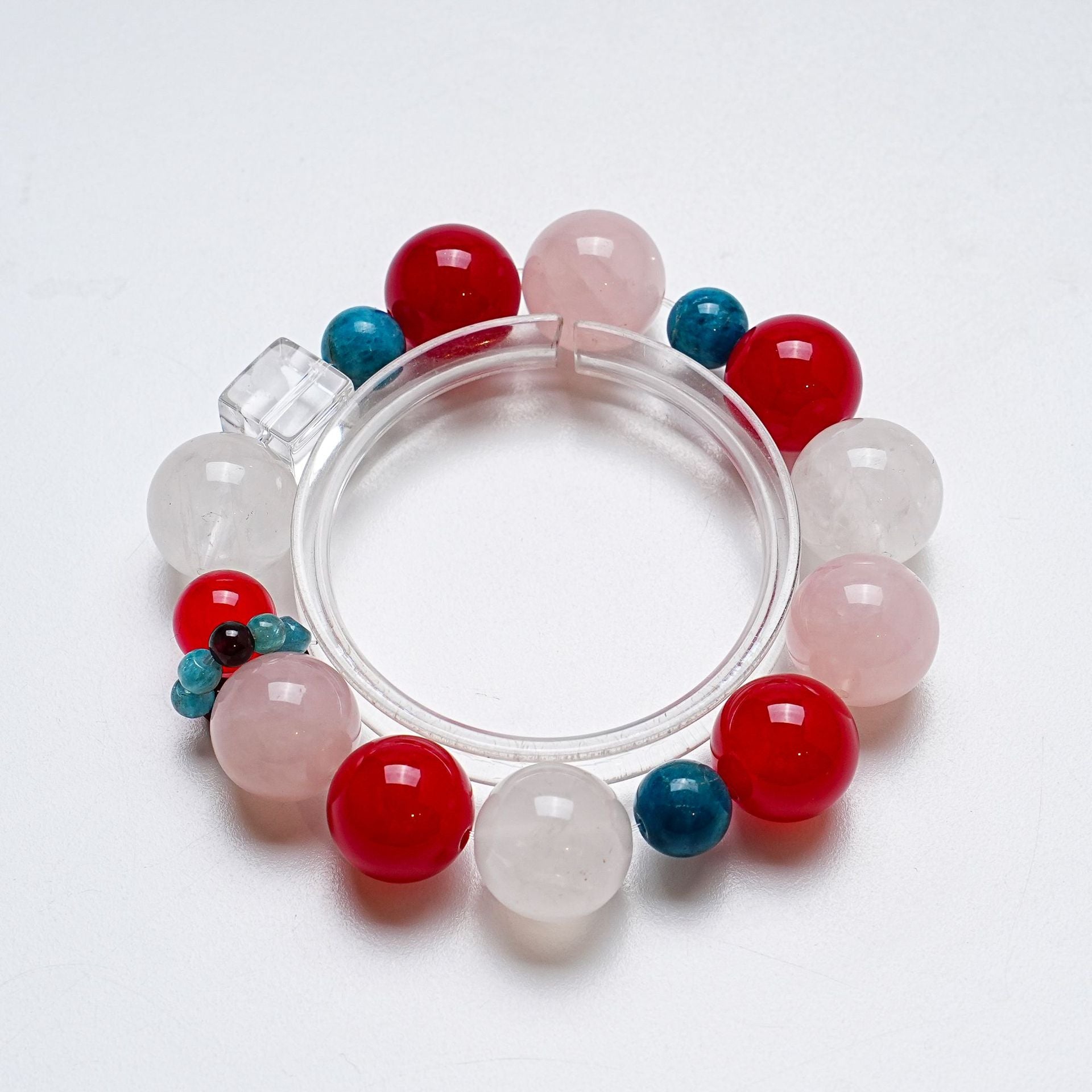 High Quality Natural White Phantom Horse Powder Crystal Bracelet Fashion Garnet Bracelet